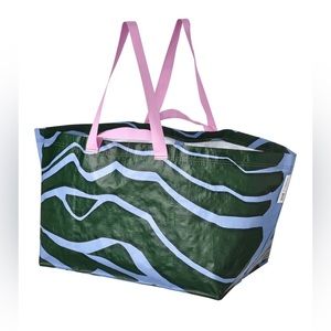 Marimekko for Ikea Large Blue Green Bastua Bag Limited Edition